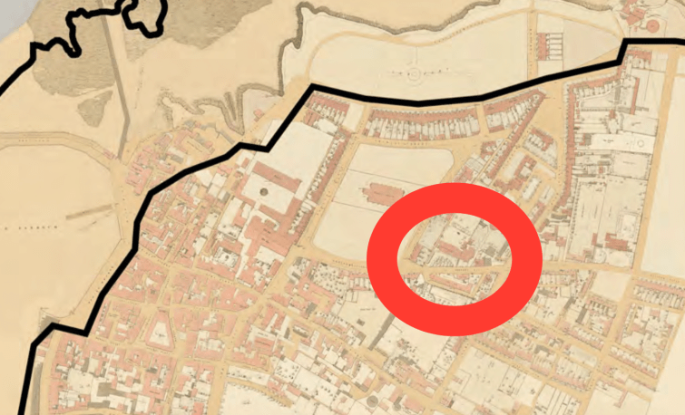 Margate Map 1852 Northumberland House